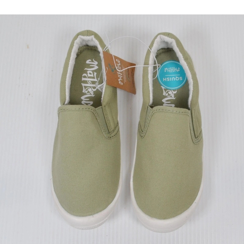 Mad Love Kids Green Slip-On Sneakers
